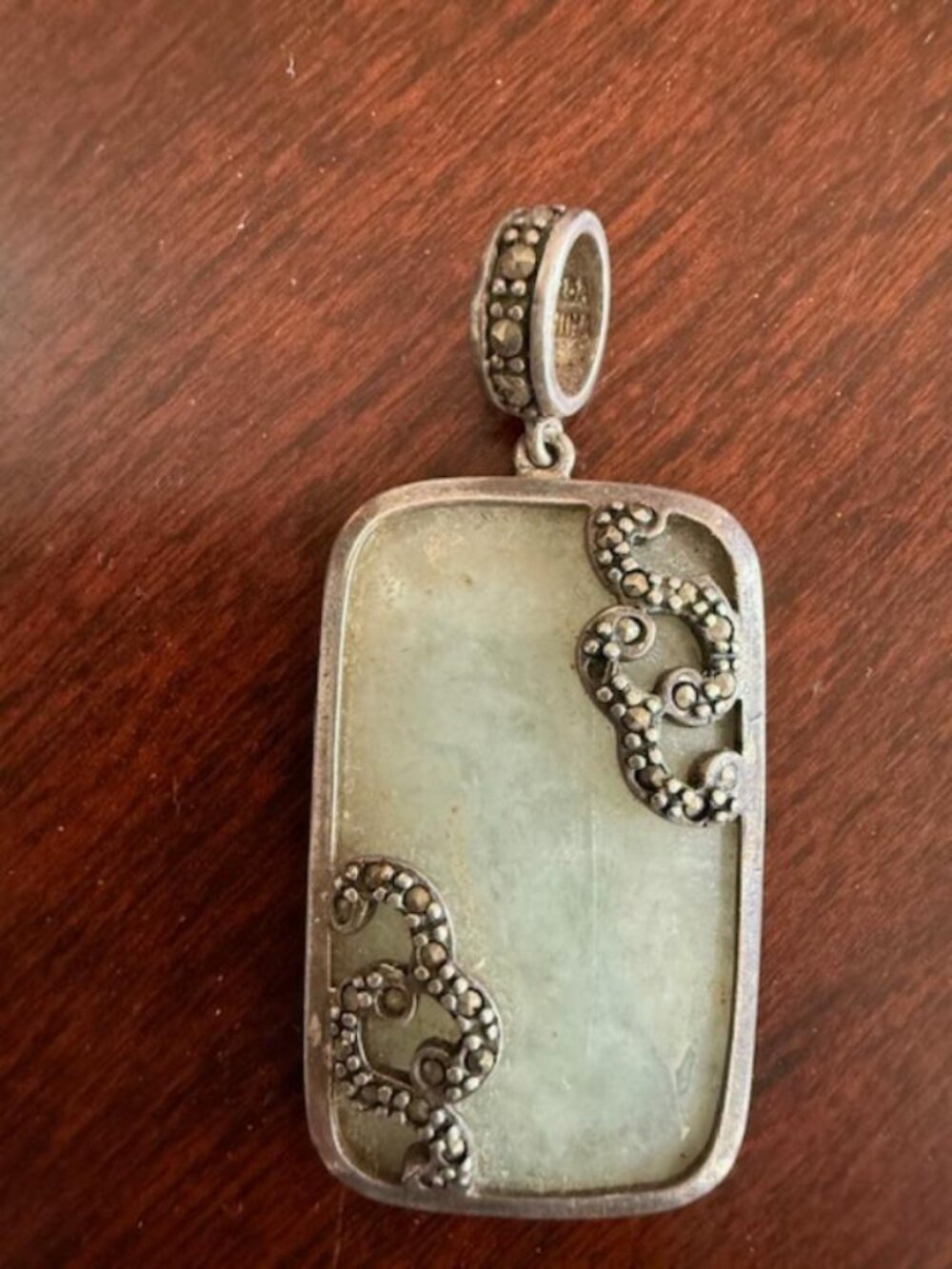 Vintage Silver & Jade Pendent (Very Nice)